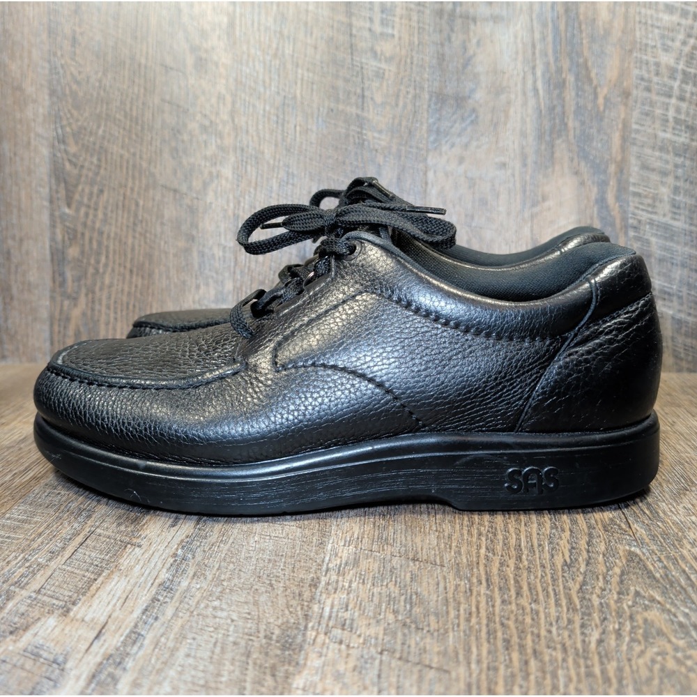SAS Bout Time Men's Size 11 WW Black Comfort Leather Walking Shoes Sneakers - Picture 6 of 14